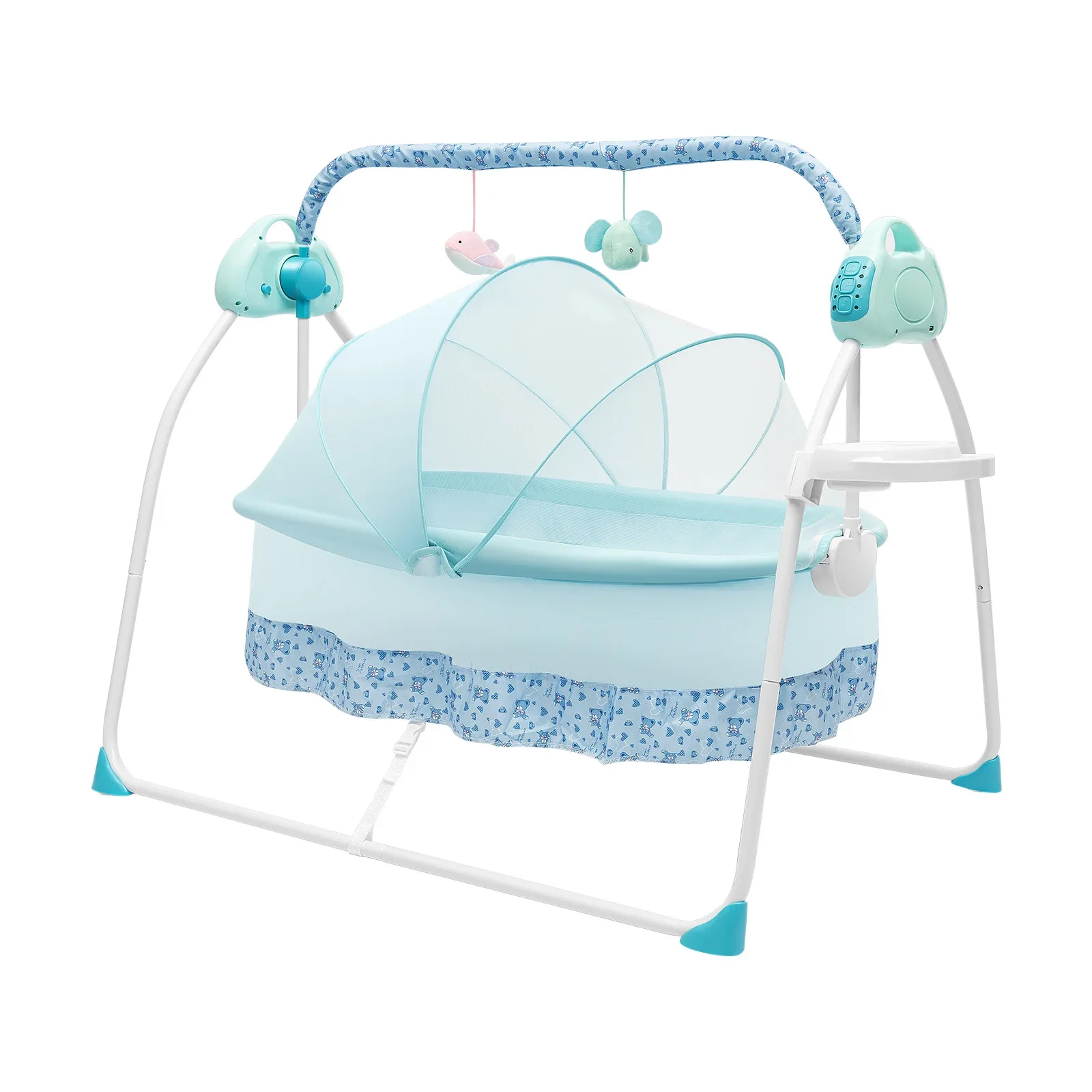 Baby Swing Electric Rocker with 12 Songs Bluetooth USB 5 Swing Speeds for Infant Toddler Bedtime Soothing Without Battery