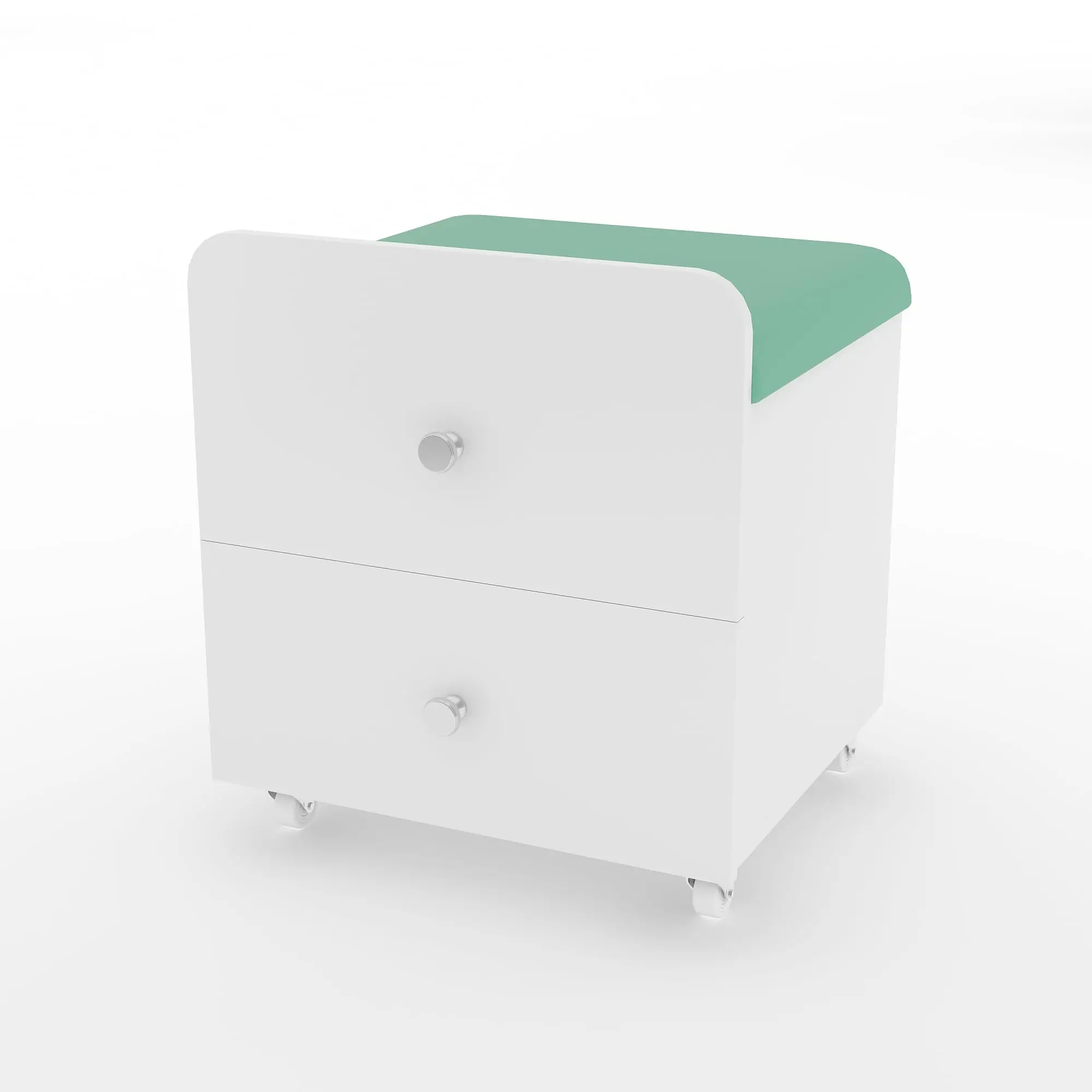 Vanity Stool Chair with Storage, Square Makeup Vanity Stool Side Table with Storage Drawer, Padded Seat for Bedroom, Living Room