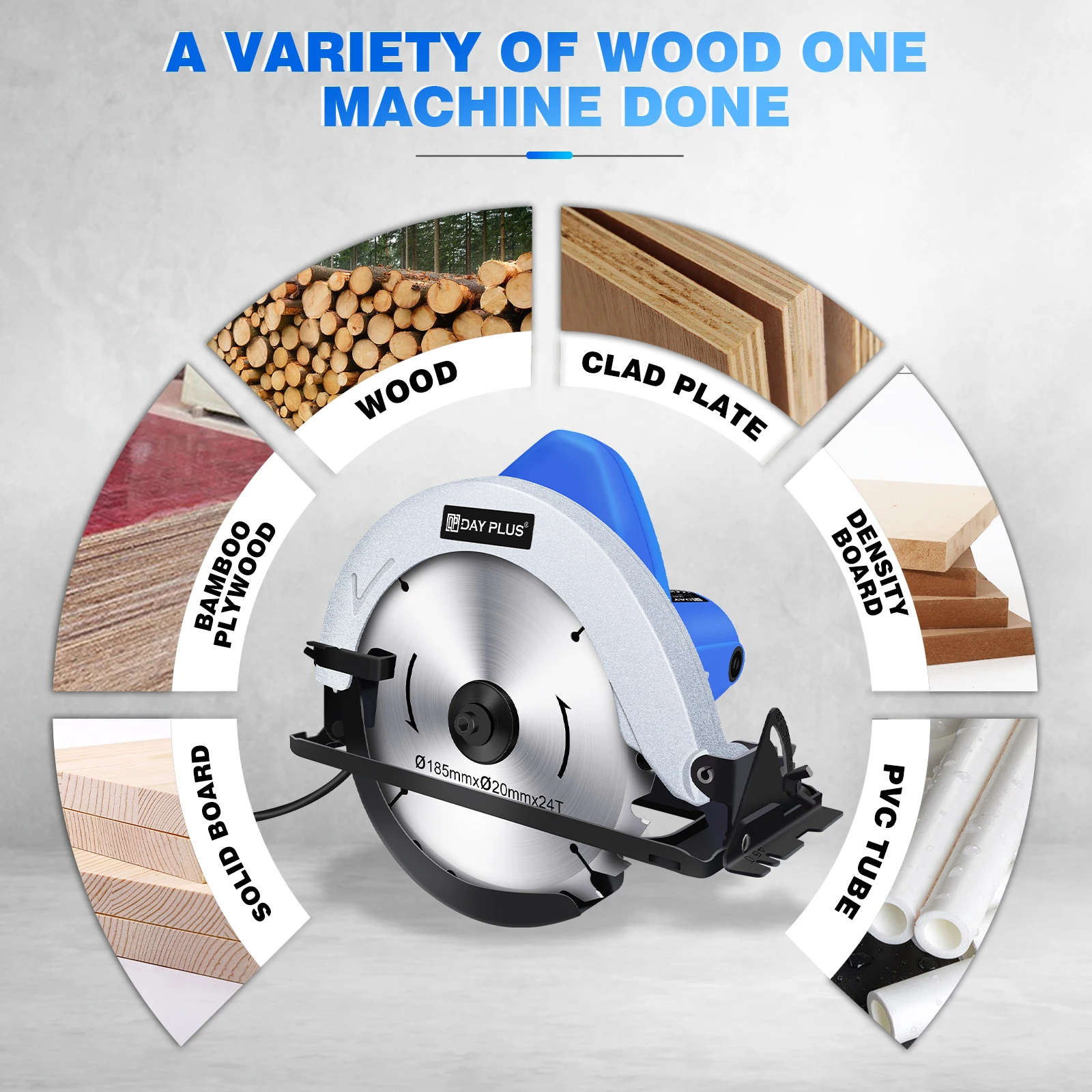 2000W Circular Saw,Full Copper Motor Corded Electric Saw,With 185mm Blade,Professional Wood Cutting Tool for Boards,Hardwood DIY