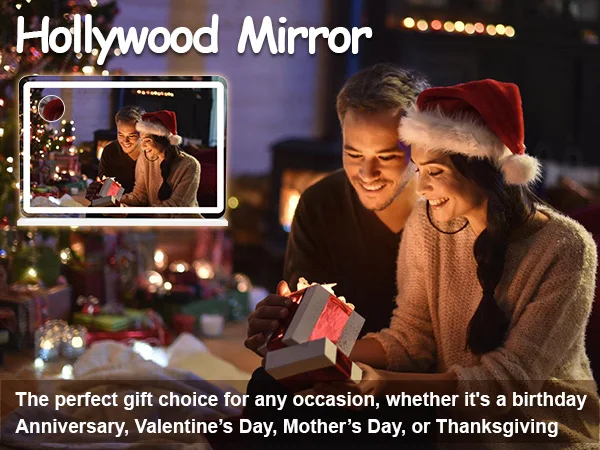 80CM Large LED Hollywood Vanity Mirror 3 Color Dimmable Touch Control CRI≥90 Light Strip Make Up Mirror for Dressing Table