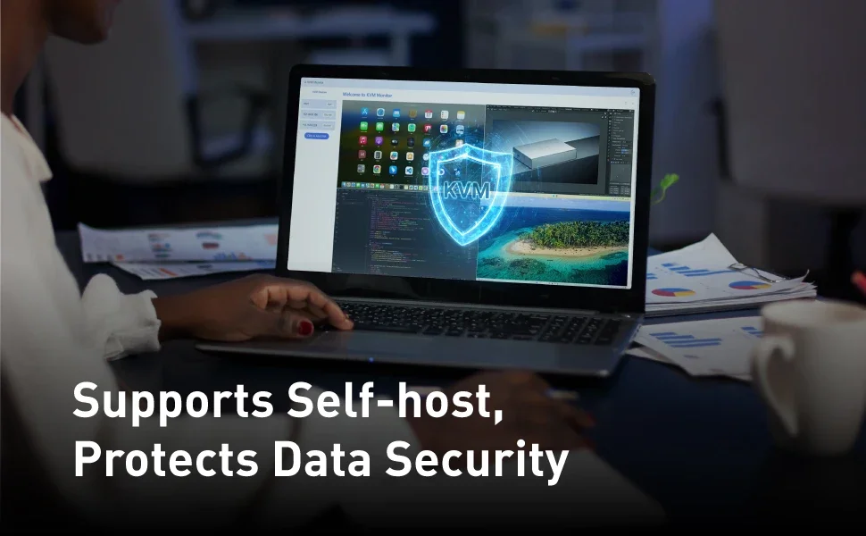 GL.iNet Comet PoE GL-RM1PE Remote KVM Control Over Internet - PoE/Type - C Dual Power Option 4K@30Hz,32GB EMMC Tailscale Support for PC Server Remote Access Power Management Adapted KVM Switches