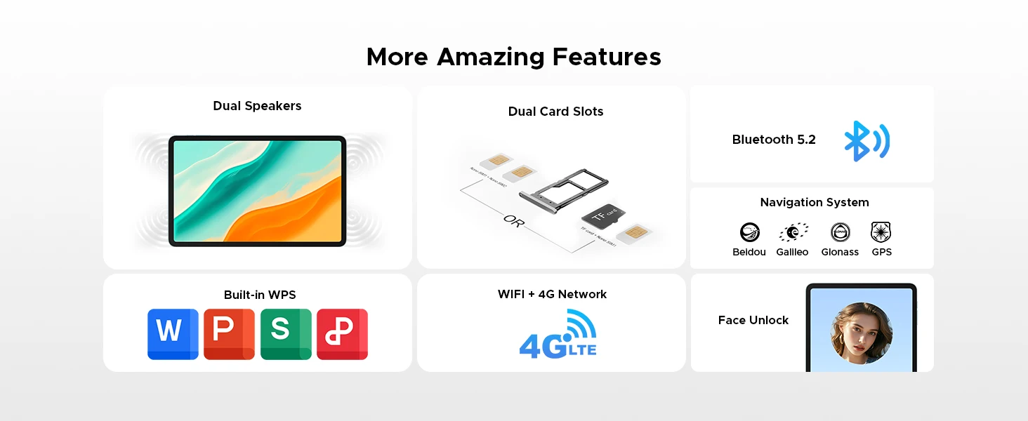 DOOGEE Tab G6 Pro Tablet PC Gemini AI Android 16 12'' 2K Display 9000mAh Battery 8GB RAM 128GB ROM Ultra-thin Body Smart Pad