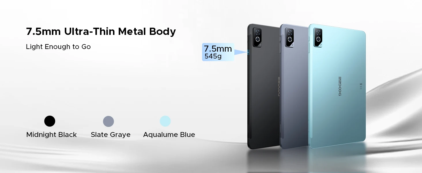 DOOGEE Tab G6 Pro Tablet PC Gemini AI Android 16 12'' 2K Display 9000mAh Battery 8GB RAM 128GB ROM Ultra-thin Body Smart Pad