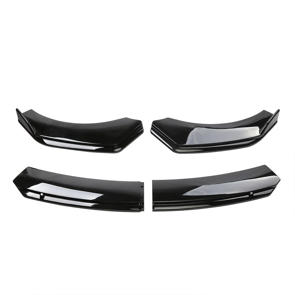 Car Front Bumper Lip Splitter Spoiler Side Skirts Kit Bumper Lip Wrap Splitter Auto Air Dams Replacement For Most Vehicle Sedans
