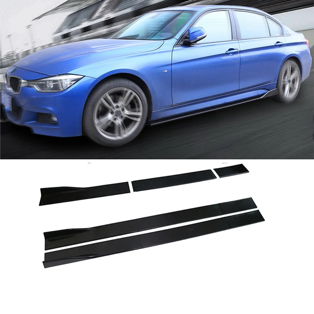 Car Front Bumper Lip Splitter Spoiler Side Skirts Kit Bumper Lip Wrap Splitter Auto Air Dams Replacement For Most Vehicle Sedans