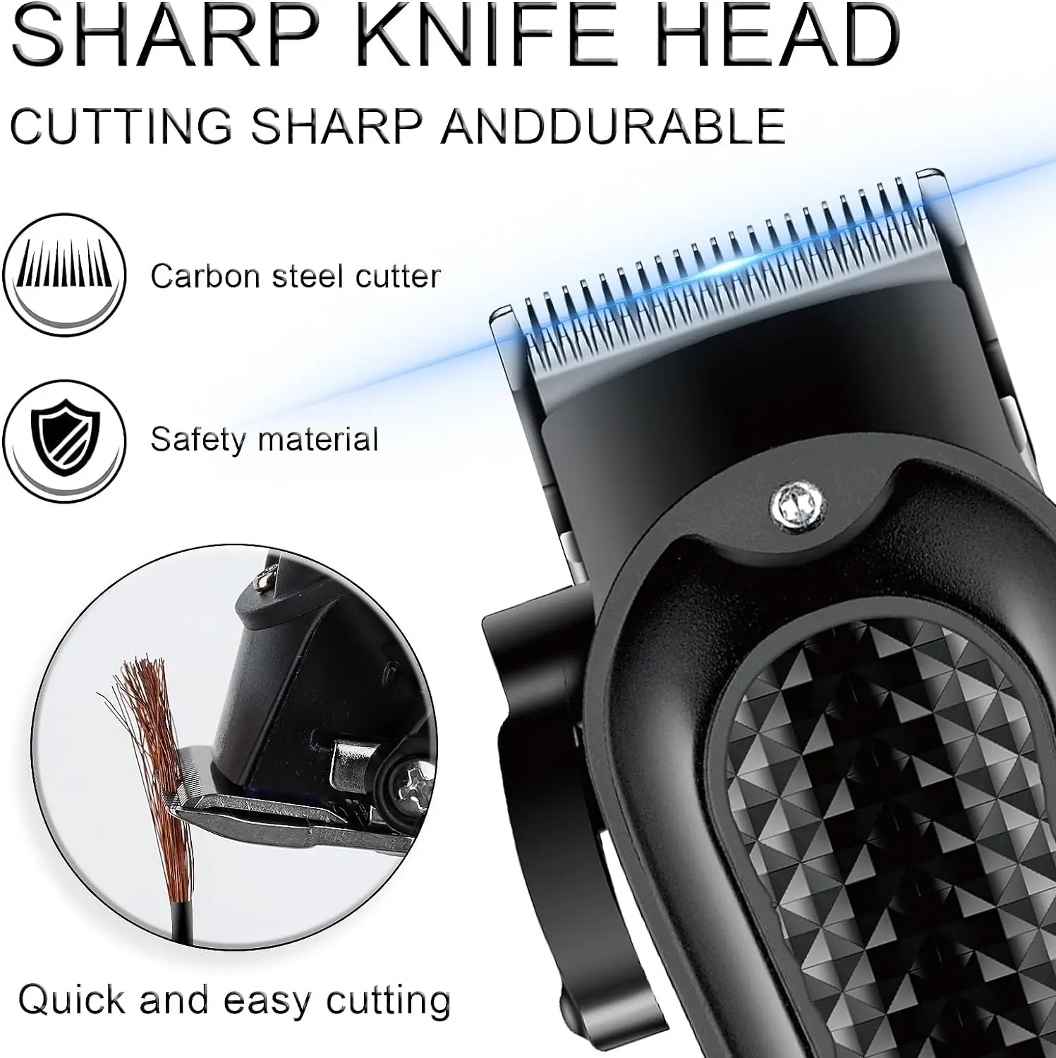 Solimpia Professional Hair Clipper Man's 1500mAh Cordless Barber Trimmer with LCD Display Stainless Steel Blade USB Rechargeable