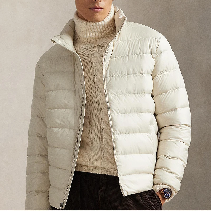 Winter new men's casual jacket long sleeved hooded loose warm cotton jacket