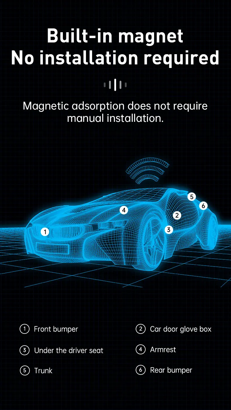 GF10 Mini GPS Tracker Real-time GPS Tracking Device Anti-Theft Alarm Anti-lost Locator Strong Magnetic GPS Tracker Free APP