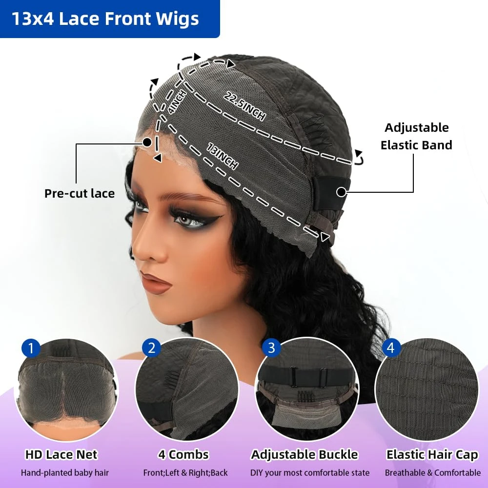 40 42 Inch Bone Straight Human Hair Wigs 13x4 13x6 HD Lace Frontal Wigs Glueless 5x5 Closure 3 Seconds To Wear For Beginners