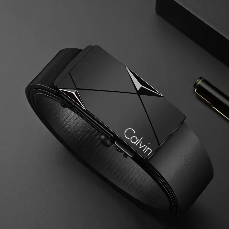 Men Belts Fashion Business Trend Leather Belt Luxury Luxury Brand Automatic Buckle Belt for Men and Women Belts Jeans Decoration