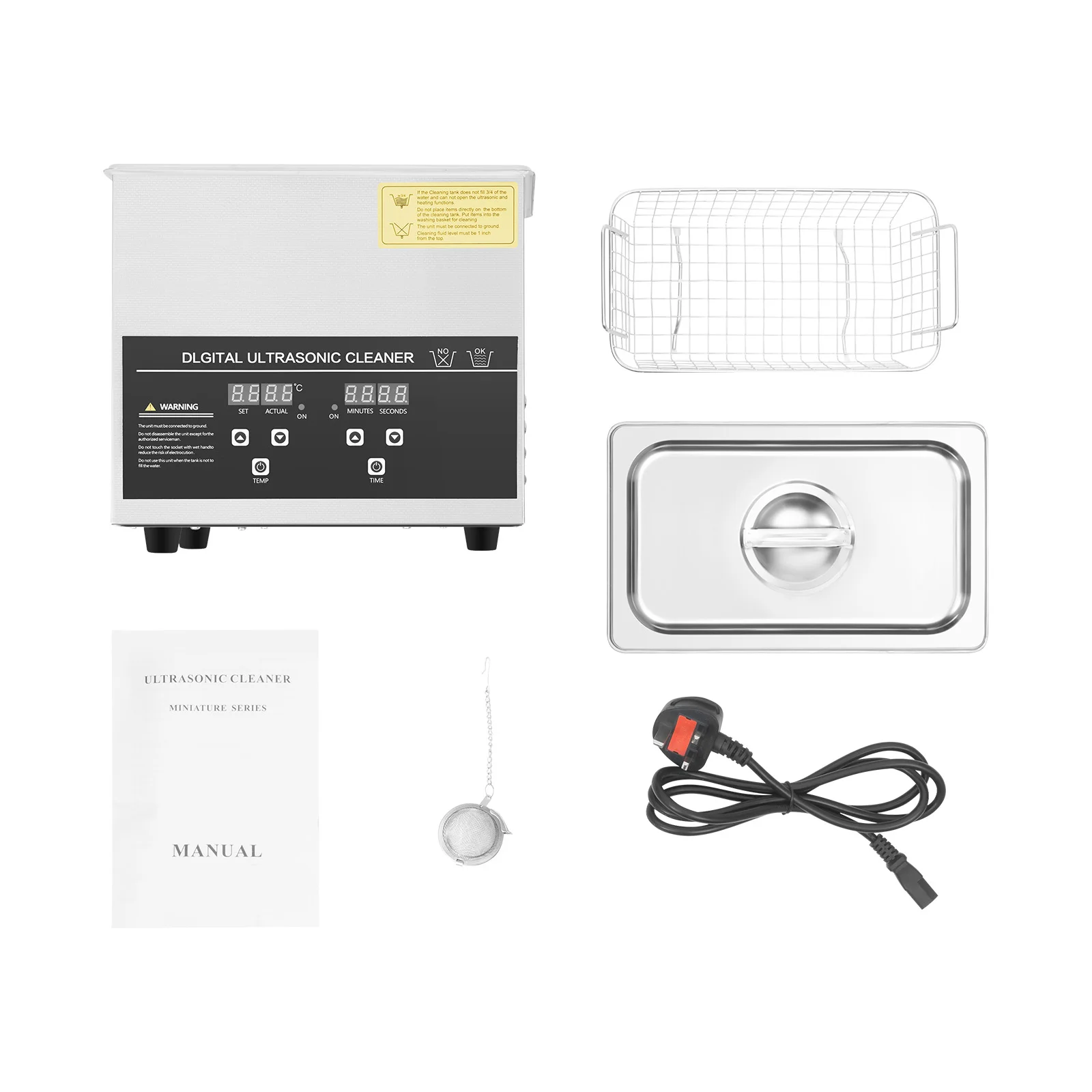 3.2L Ultrasonic Cleaner Stainless Steel Ultrasonic Cleaning Machine Glasses Jewelry Washing Tool TH-20A Ultrasonic Washing Bath