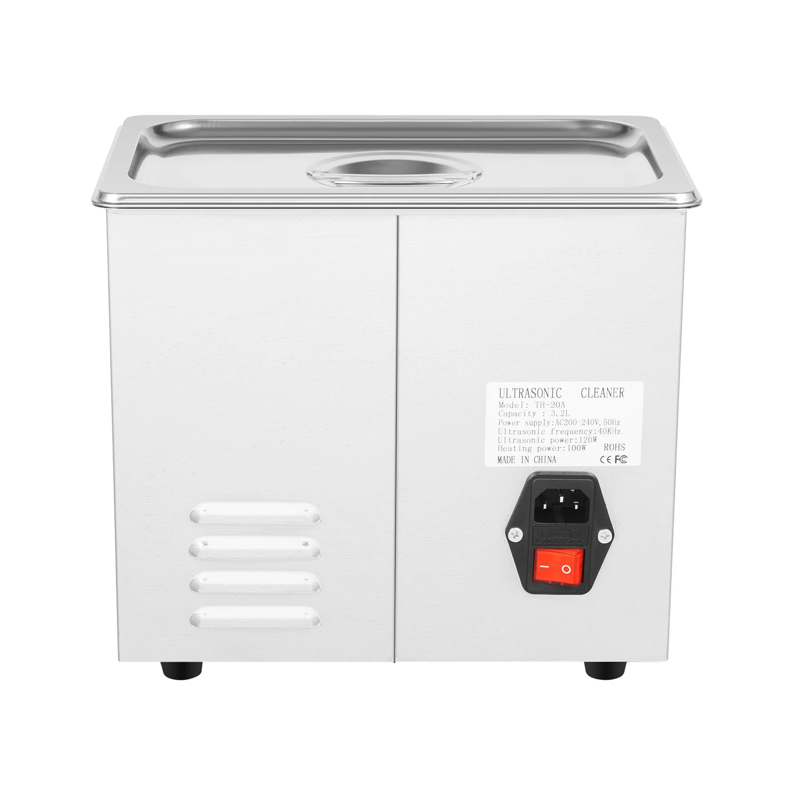 3.2L Ultrasonic Cleaner Stainless Steel Ultrasonic Cleaning Machine Glasses Jewelry Washing Tool TH-20A Ultrasonic Washing Bath