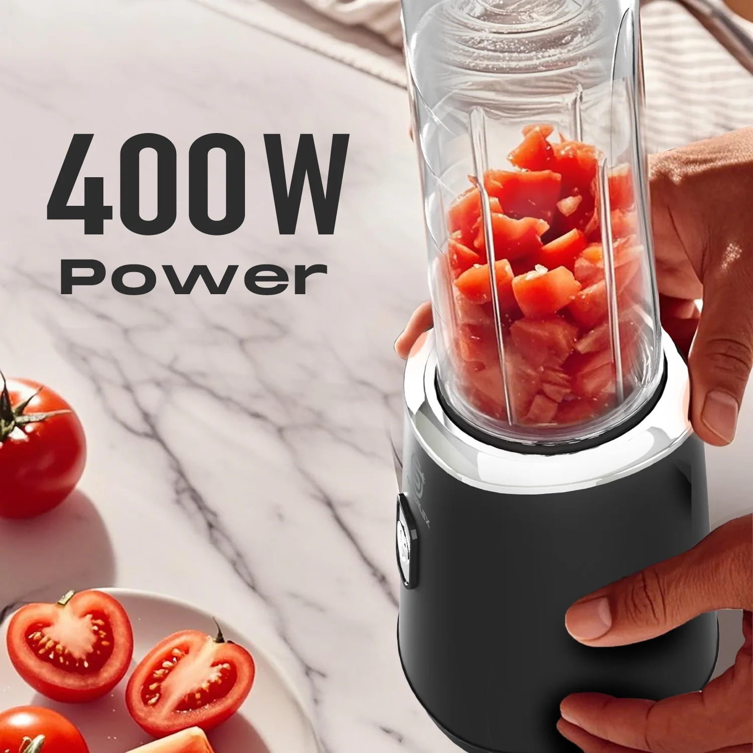 SUPERLEX Double Cup 600ML Electric Powerful Juicer 4000mAh Powerful Ice Crush Portable Blender Simple Operation Easy To Clean