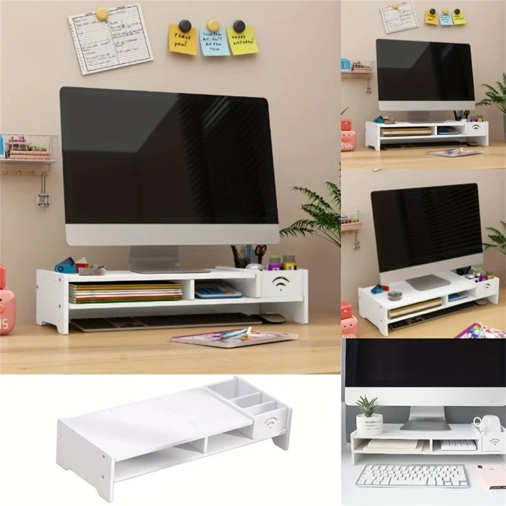 Notebook Computer Stand Computer Desktop Monitor Stand Laptop TV Display Screen Storage PC Riser Shelf