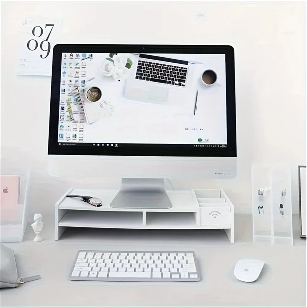 Notebook Computer Stand Computer Desktop Monitor Stand Laptop TV Display Screen Storage PC Riser Shelf