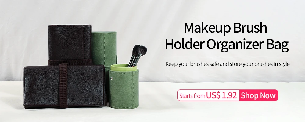 OVW Natural Goat Hair Makeup Brushes Set Professional Kit brocha maquillaje pedzle do makijazu blending smudging brush shader