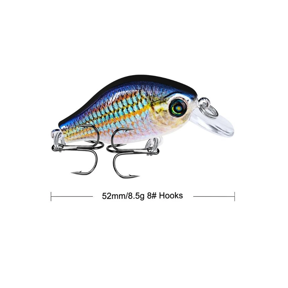 1Pcs 52mm 8.5g Crank Fishing Lure Wobblers Floating Artificial Plastic Hard Bait Trout Crankbait Bass Pike Japan Fishing Tackle