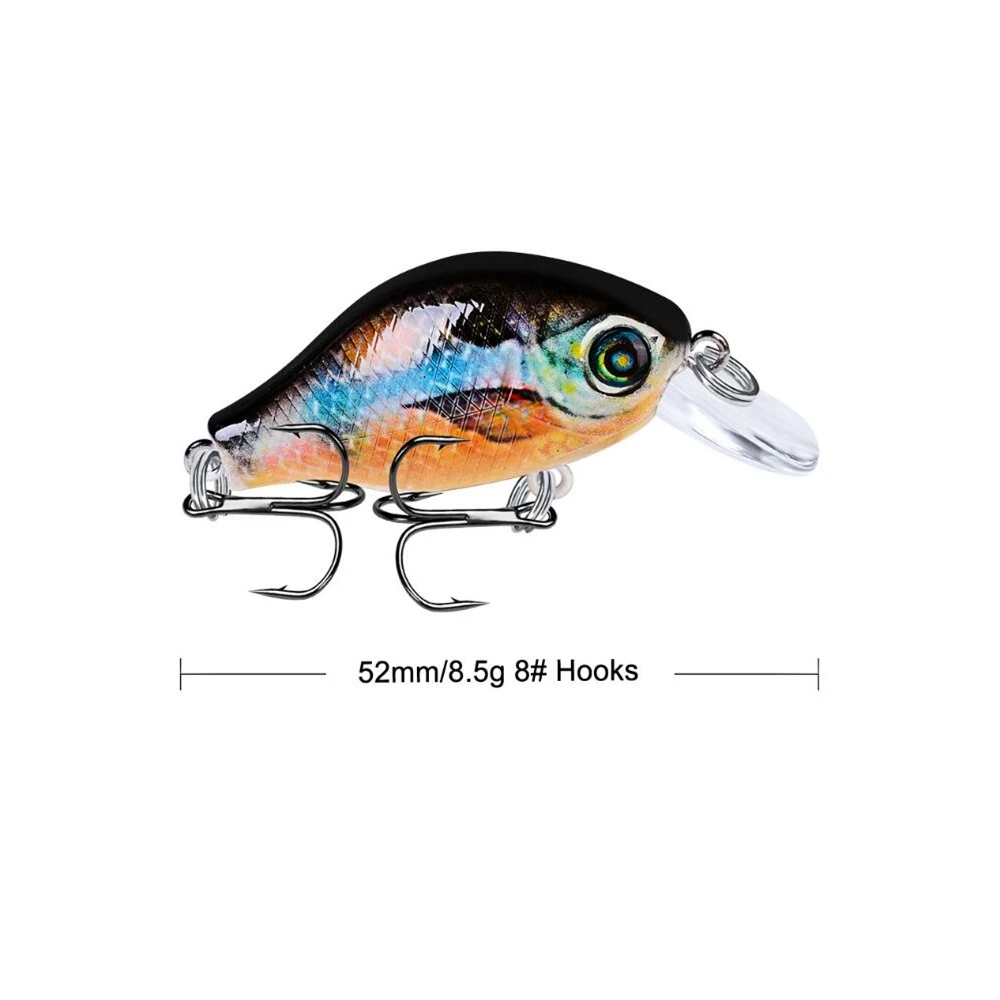 1Pcs 52mm 8.5g Crank Fishing Lure Wobblers Floating Artificial Plastic Hard Bait Trout Crankbait Bass Pike Japan Fishing Tackle