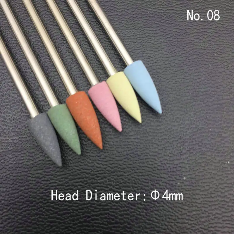 6pcs/set Rubber Silicon Nail Drill Milling Cutter for Manicure Bit Flexible Polisher Machine Electric Nail File Art Tools