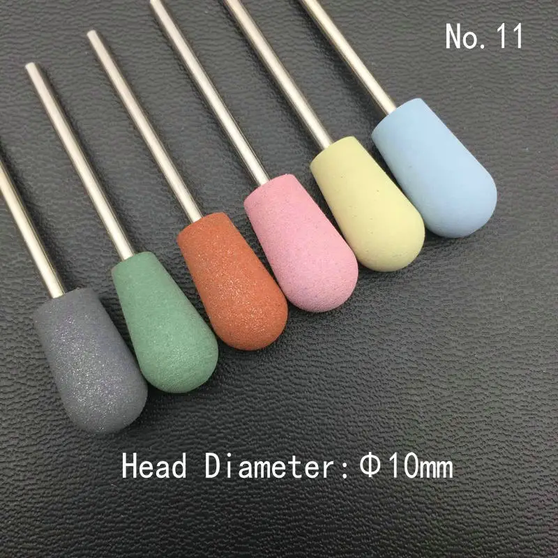 6pcs/set Rubber Silicon Nail Drill Milling Cutter for Manicure Bit Flexible Polisher Machine Electric Nail File Art Tools