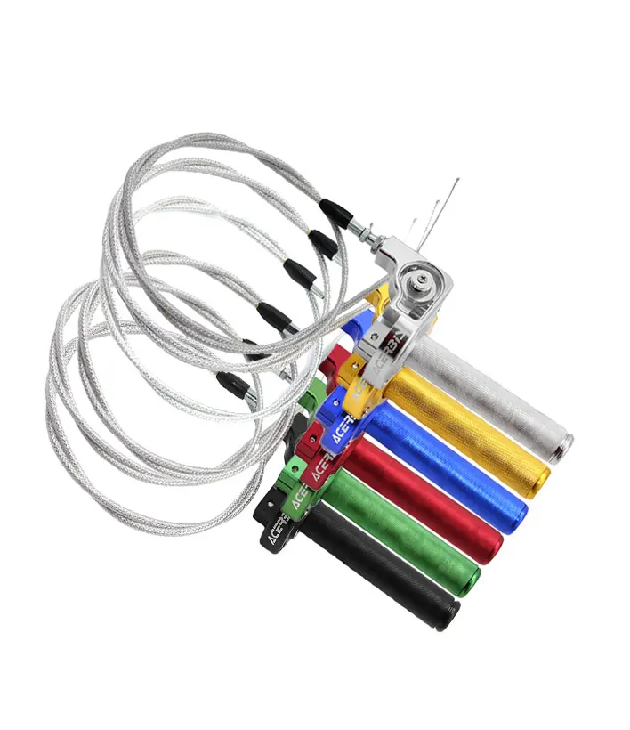 ZSDTRP 7/8'' CNC Aluminum Twist Throttle Handle Grip + Cable Replacement For Dirt Bike Quad ATV Pit 50cc 125cc 150cc 250cc