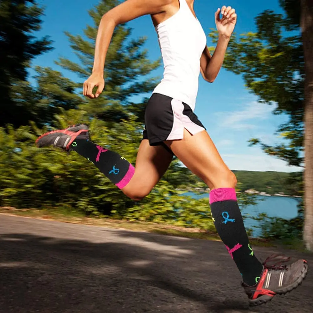 24 Style Compression Socks Women & Men Best Running, Athletic Sports Crossfit Flight Travel Nurses Running Athletic Stocking