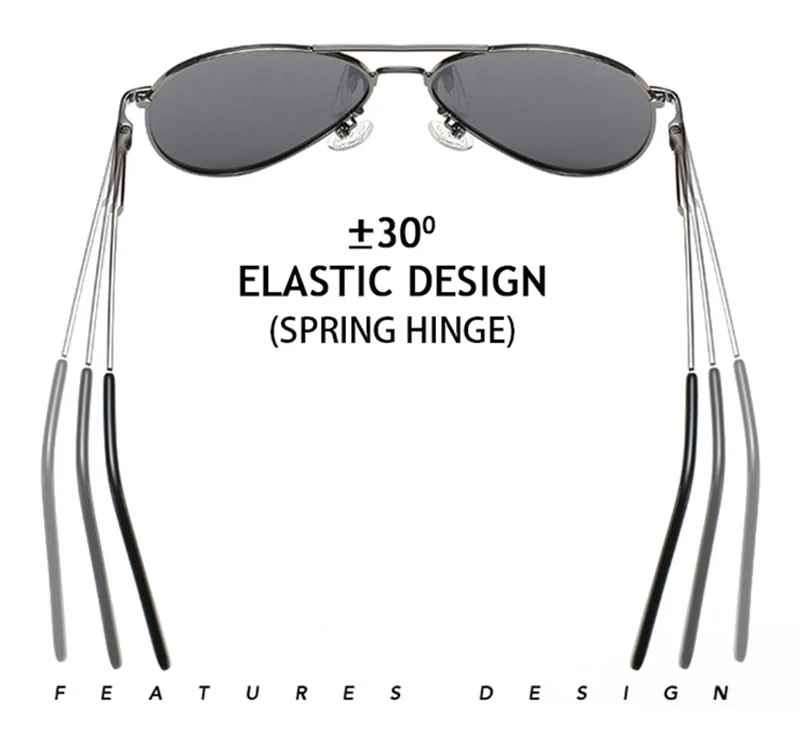 Classic Big Pilot Polarized Sunglasses Men Luxury Metal Black Aviation Sun Glasses Male Fashion Driving Vacation Shades UV400