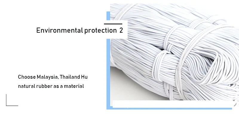 1/2/3/4/5mm High-Quality Round Elastic Band Cord Elastic Rubber White Black Stretch Rubber For Sewing Garment DIY Accessories