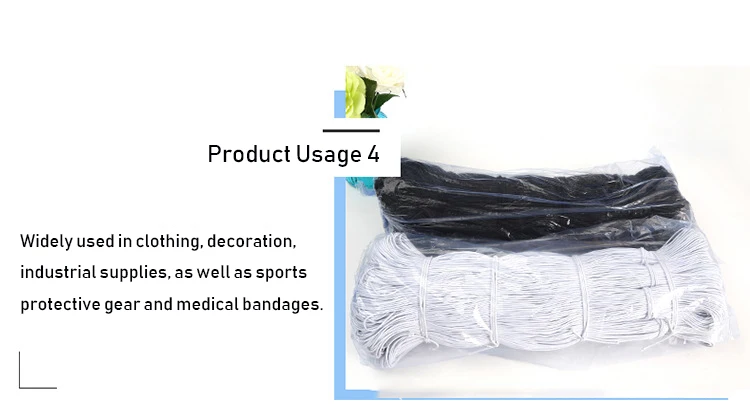 1/2/3/4/5mm High-Quality Round Elastic Band Cord Elastic Rubber White Black Stretch Rubber For Sewing Garment DIY Accessories
