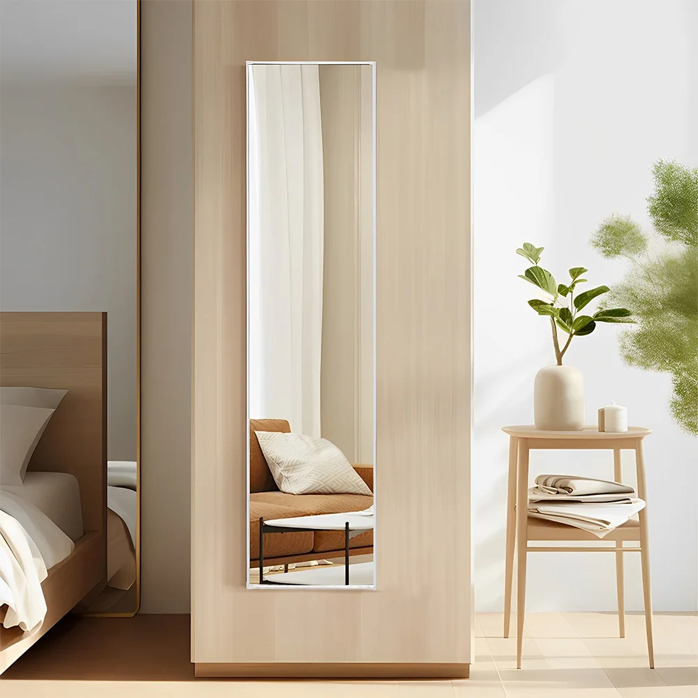Voltsify Modern Metal Frame Full Length Wall-Mounted Mirror for Living Room Bedroom