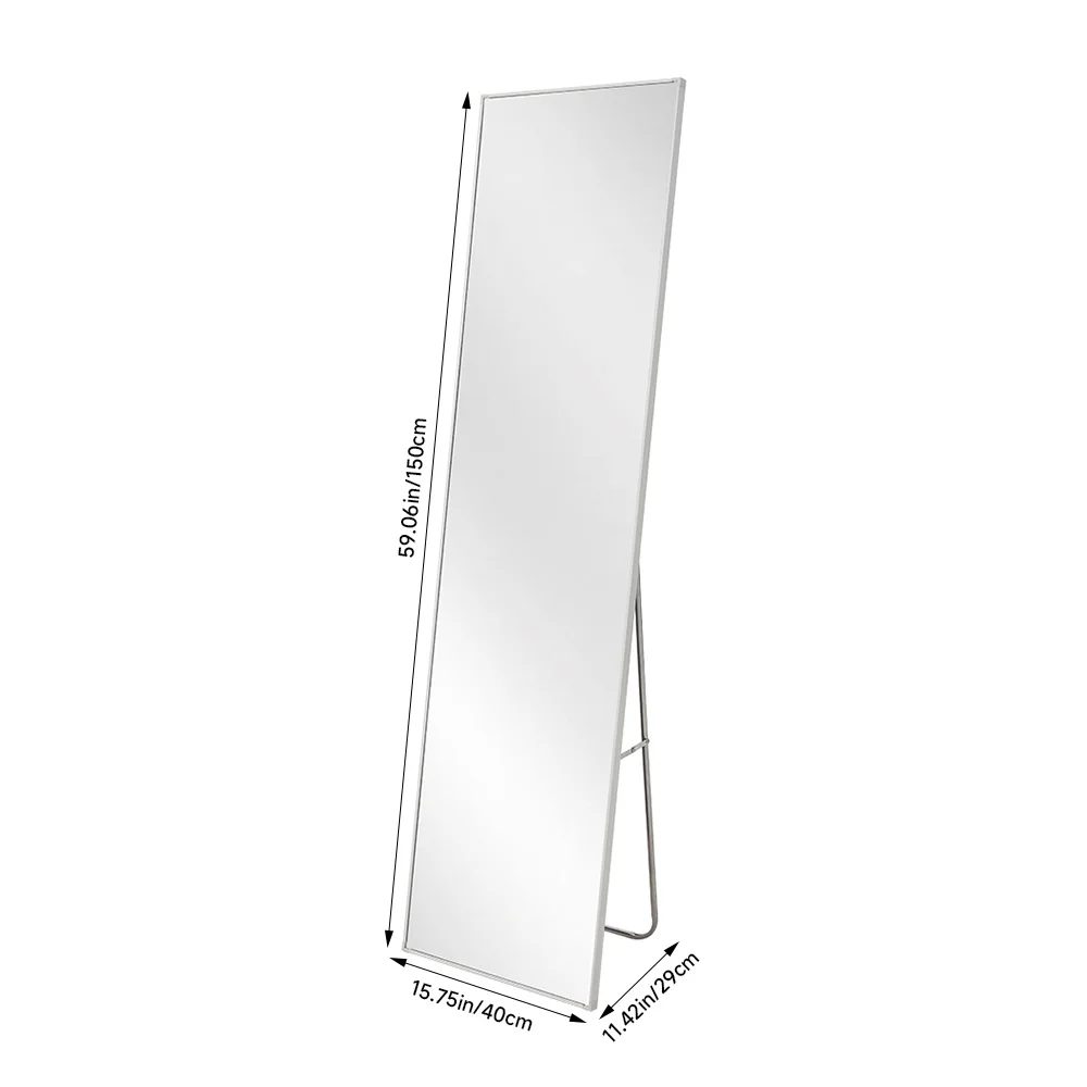 Voltsify Modern Metal Frame Full Length Wall-Mounted Mirror for Living Room Bedroom