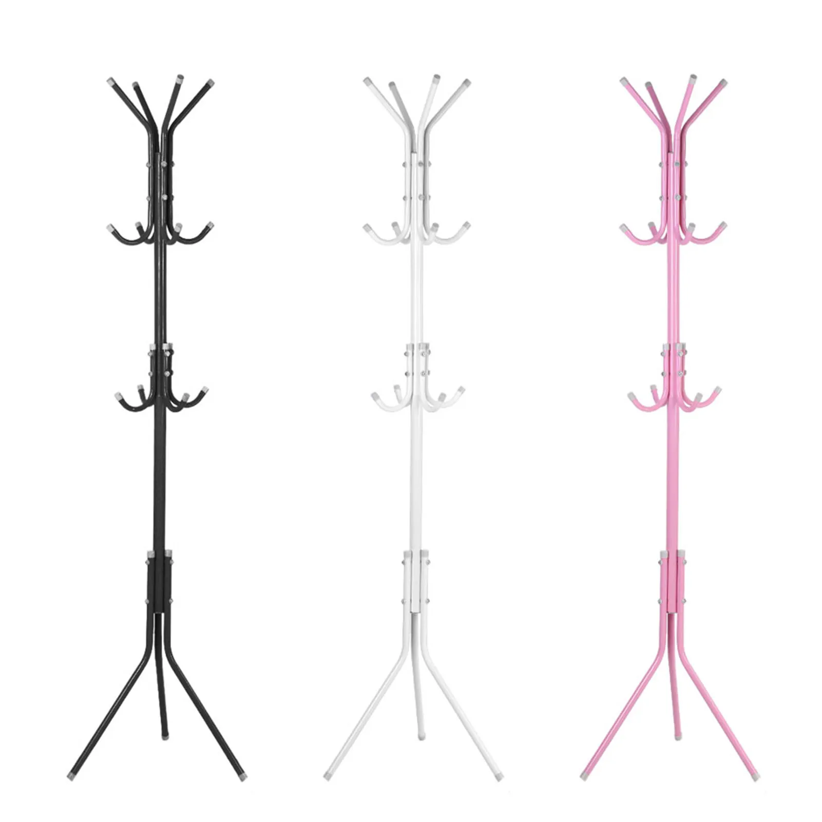 Coat Hat Tree Stand Coat Hat Tree Multi Hook Metal Coat Hat Rack Tree Stand Clothes Bag Hanger Organizer for Home Bedroom