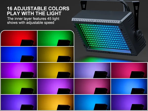 U'King 4PCS 60W LED Wall Wash Light 3IN1 RGB Strobe Effect Stage Lighting DMX512 DJ Wash Bar Effect Light for Party Wedding