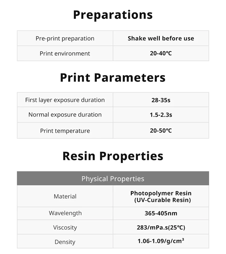 NEW Anycubic 2.0 Resin 3D Printer Photopolymer ABS-Like Resin Higher Toughness & Resilience Fast Curing High Precision Resin