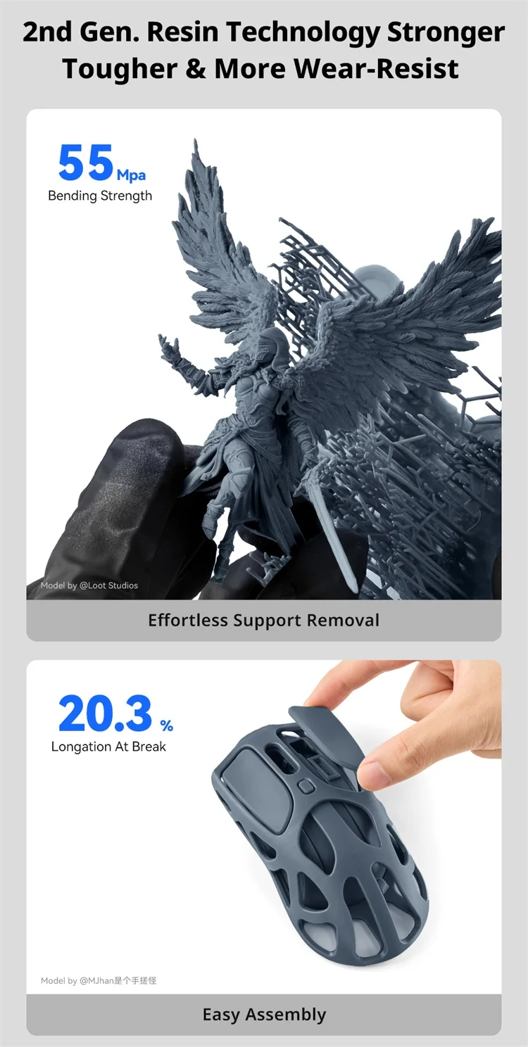 NEW Anycubic 2.0 Resin 3D Printer Photopolymer ABS-Like Resin Higher Toughness & Resilience Fast Curing High Precision Resin
