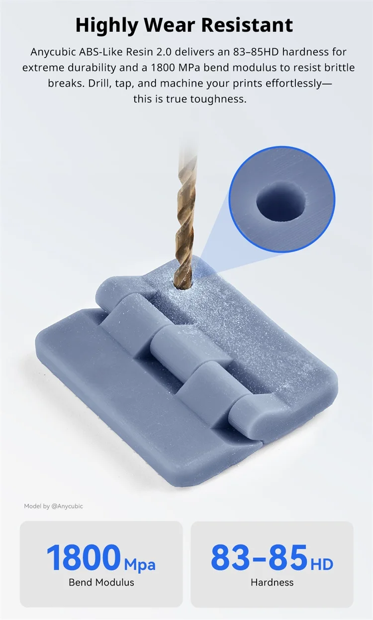 NEW Anycubic 2.0 Resin 3D Printer Photopolymer ABS-Like Resin Higher Toughness & Resilience Fast Curing High Precision Resin