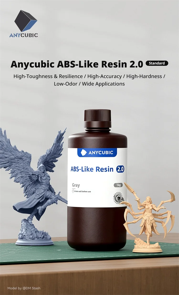 NEW Anycubic 2.0 Resin 3D Printer Photopolymer ABS-Like Resin Higher Toughness & Resilience Fast Curing High Precision Resin