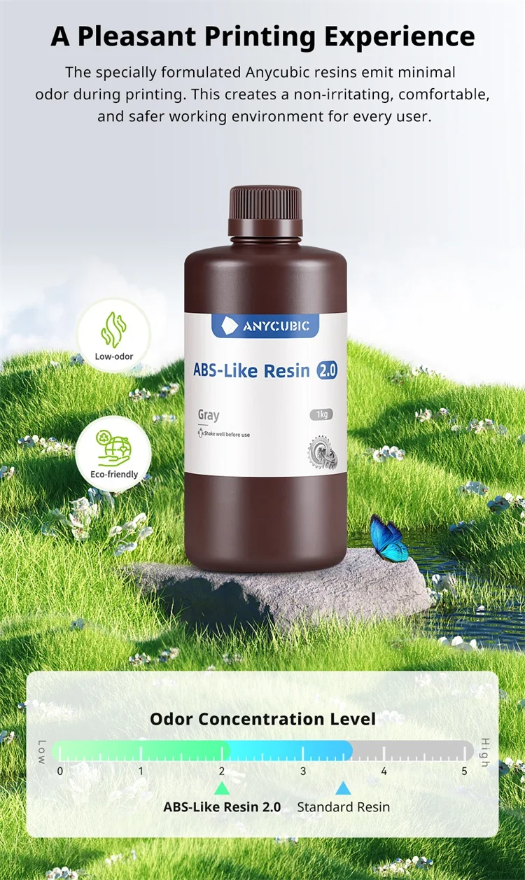 NEW Anycubic 2.0 Resin 3D Printer Photopolymer ABS-Like Resin Higher Toughness & Resilience Fast Curing High Precision Resin