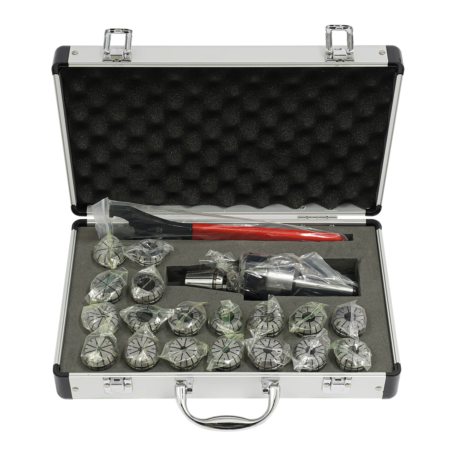 19 PCS ER32 Spring Collet Set 2-20mm, 0.015mm High Precision Collet Chuck Kit for CNC Milling Engraving Machine