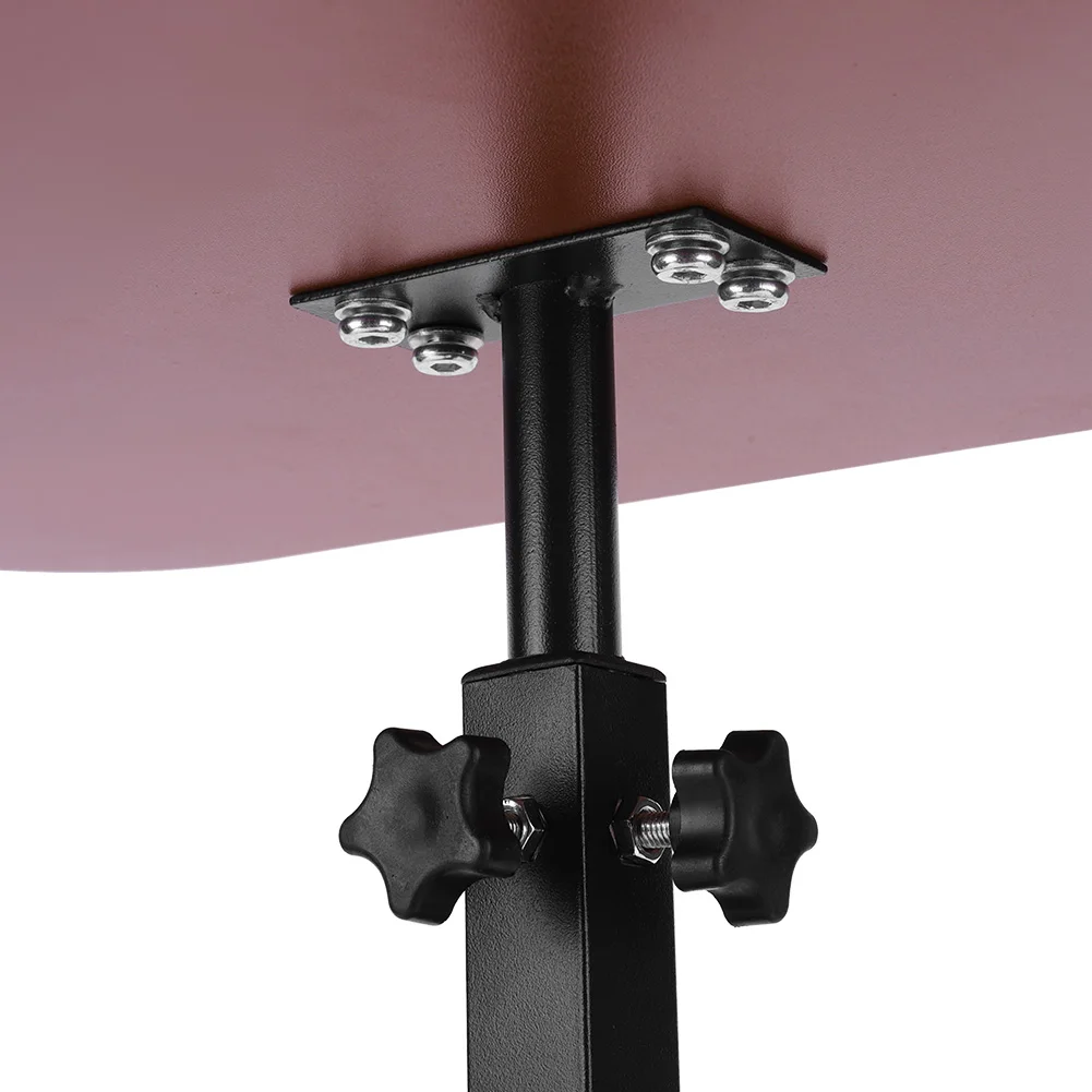 C Shaped Side Table Portable Corner Table for Small Spaces (Walnut Desktop)