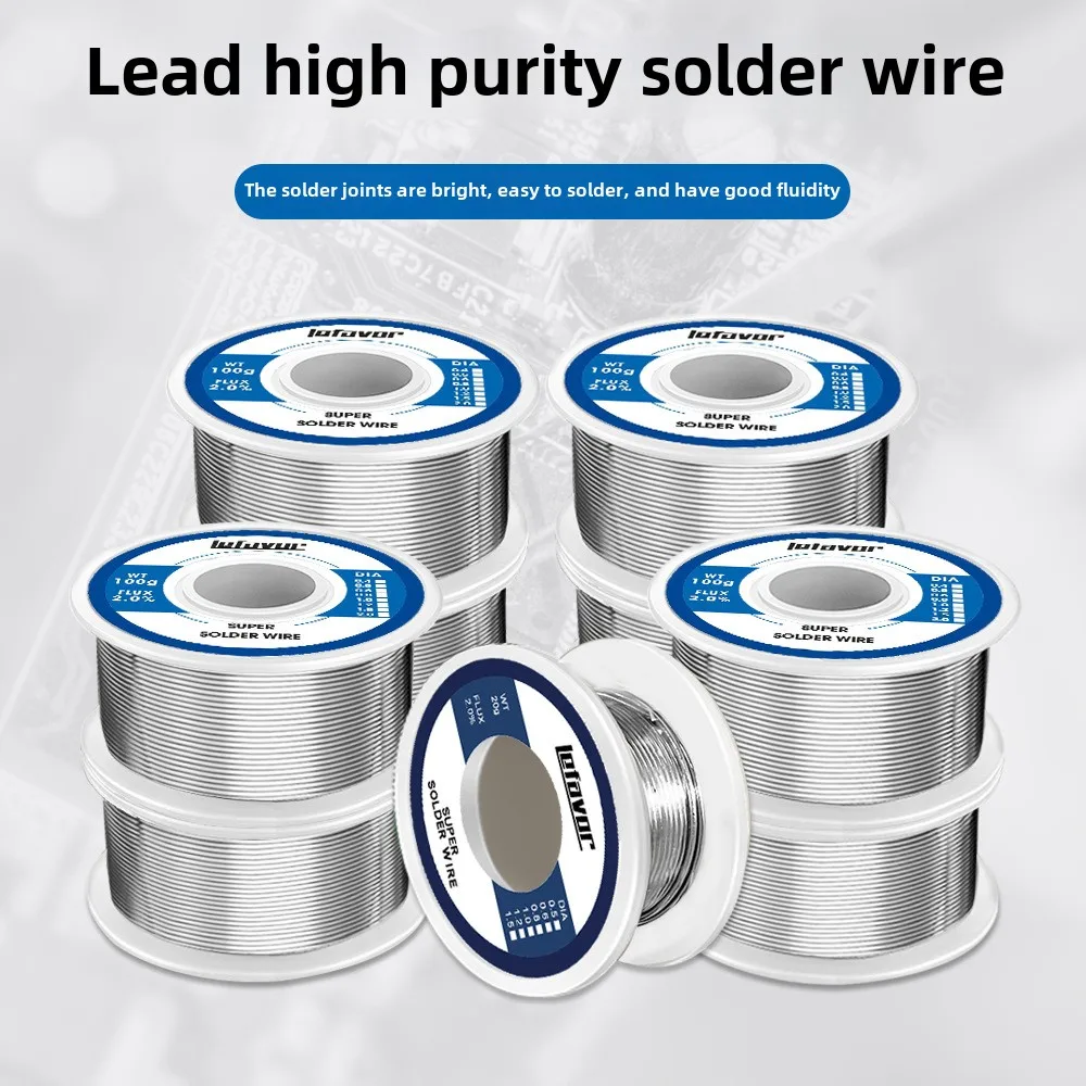 High Purity Solder Wire Fusible Tin Easy Melt 50g/100g Rosin Core Tin Dia 0.8MM CPU Wire Circuit Repair Welding tool Accessorie