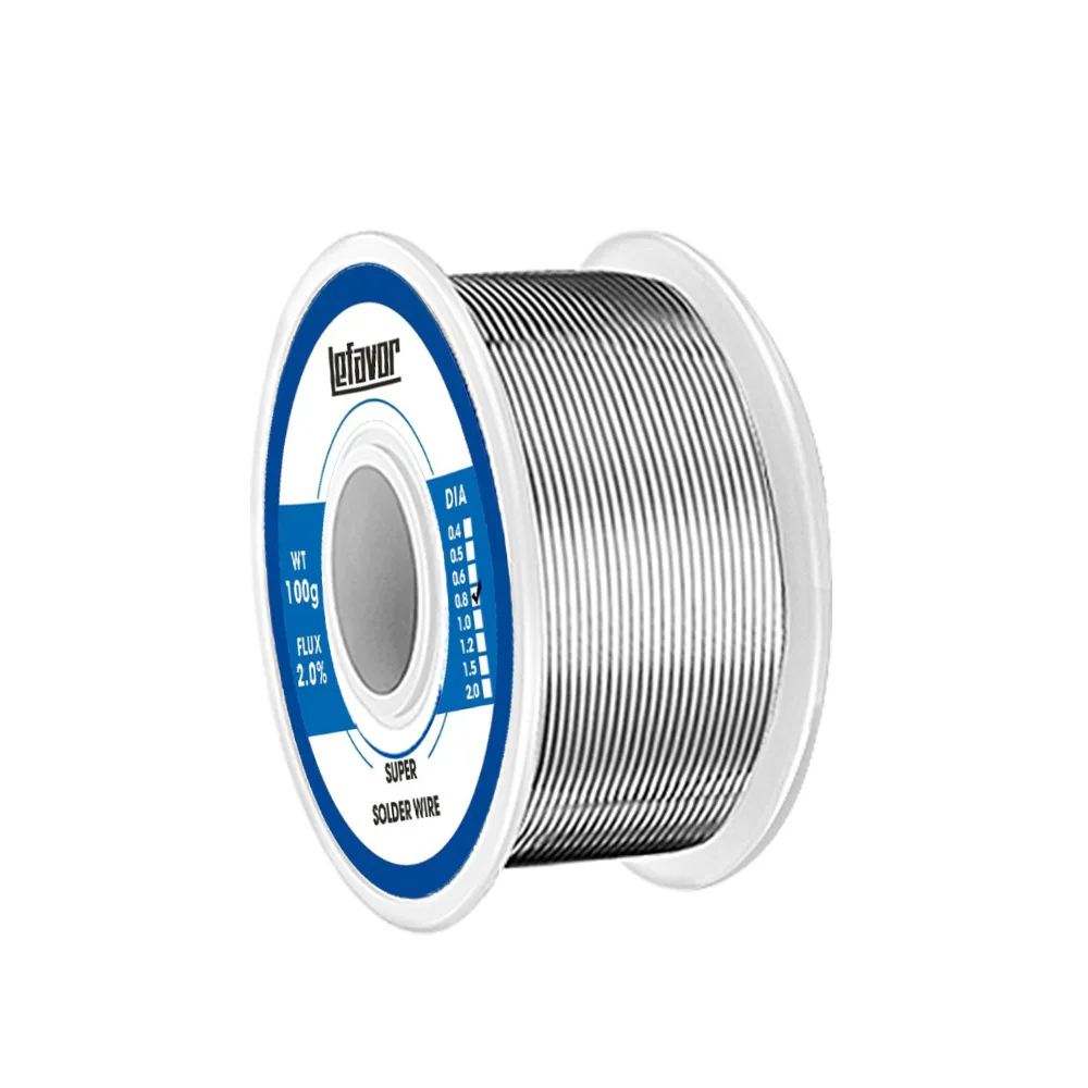 High Purity Solder Wire Fusible Tin Easy Melt 50g/100g Rosin Core Tin Dia 0.8MM CPU Wire Circuit Repair Welding tool Accessorie
