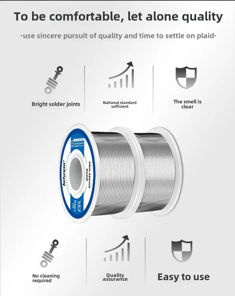 High Purity Solder Wire Fusible Tin Easy Melt 50g/100g Rosin Core Tin Dia 0.8MM CPU Wire Circuit Repair Welding tool Accessorie
