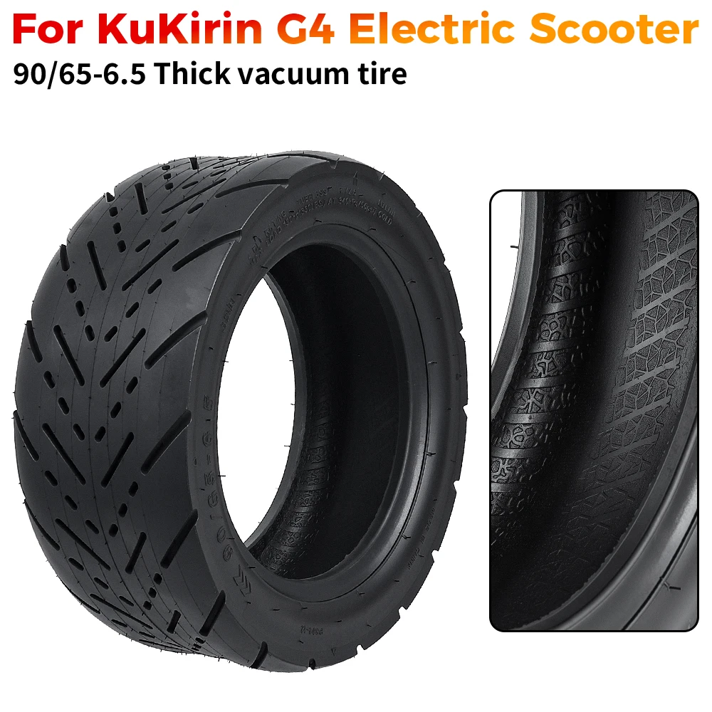 90/65-6.5 Front Rear Wheel Tubeless Tire for Kukirin G4 11 Inch Off-road Tyre Replacement Parts Electric Scooter Accessories