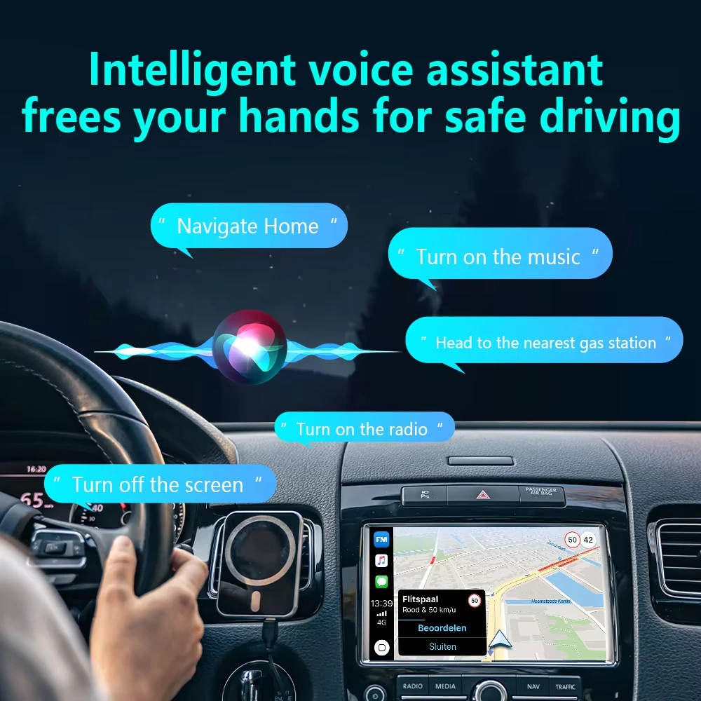 2026 Upgrade 4 In1 Wired to Wireless CarPlay Android Auto AirPlay Mirror Link Stable Bluetooth Adapter For Audi Benz Toyota VW