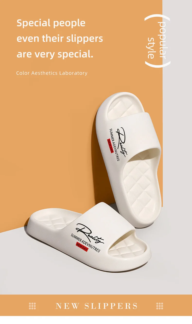 Soft EVA Indoor Bathroom Slippers For Women Men Summer House Shoes Anti-Slip Odor-Resistant Couples Home Shower Beach Slides