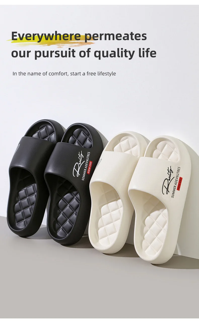 Soft EVA Indoor Bathroom Slippers For Women Men Summer House Shoes Anti-Slip Odor-Resistant Couples Home Shower Beach Slides