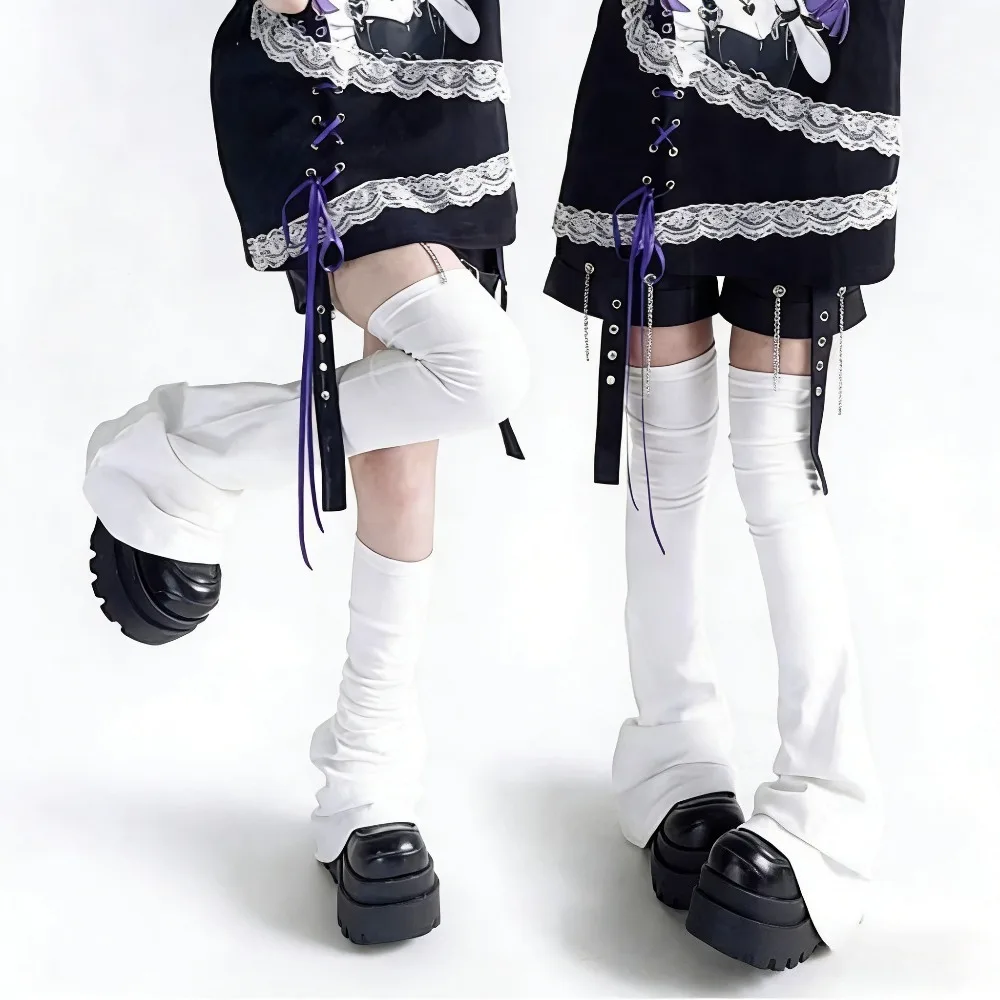 1 Pairs Leg Warmers Y2K Harajuku Punk Knee Socks Japanese Style Spicy Femboys Over The Knee Horn Shapeds Cuffs Sexy Accessories