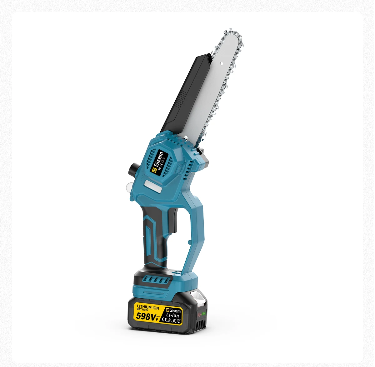 Gisam 2in1 Brushless High Branch Saw & Hedge Trimmer Cordless Multifunction Tool Trimmer & Chainsaw for Makita 18V Battery Pin