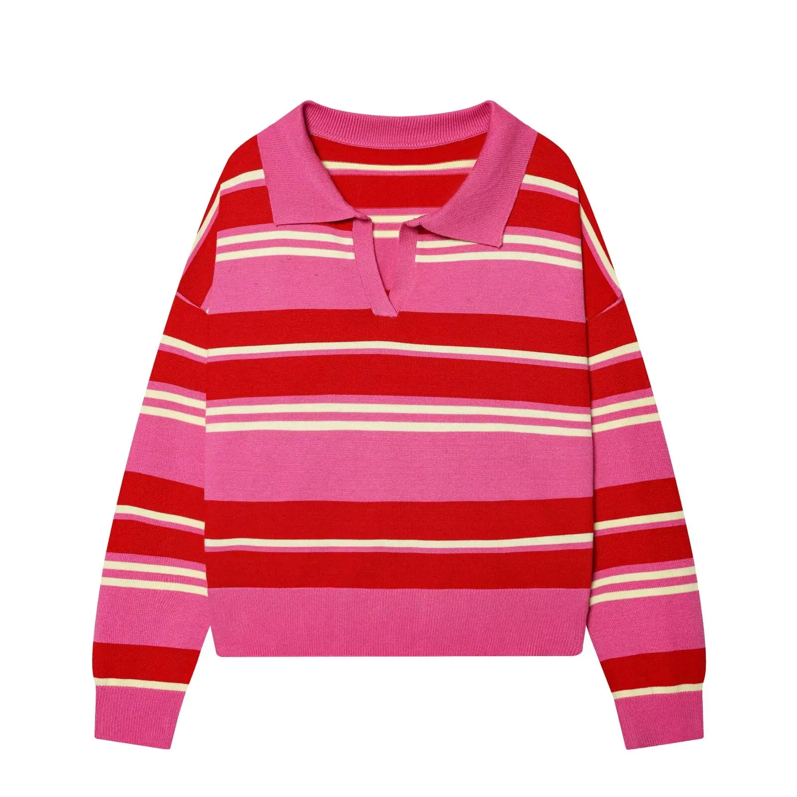 Autumn Women's New Sweater Blouse 2026 Fashion Striped Knit Pullover Chic Young Women Travel Joker Autumn Street Knit Sweaters